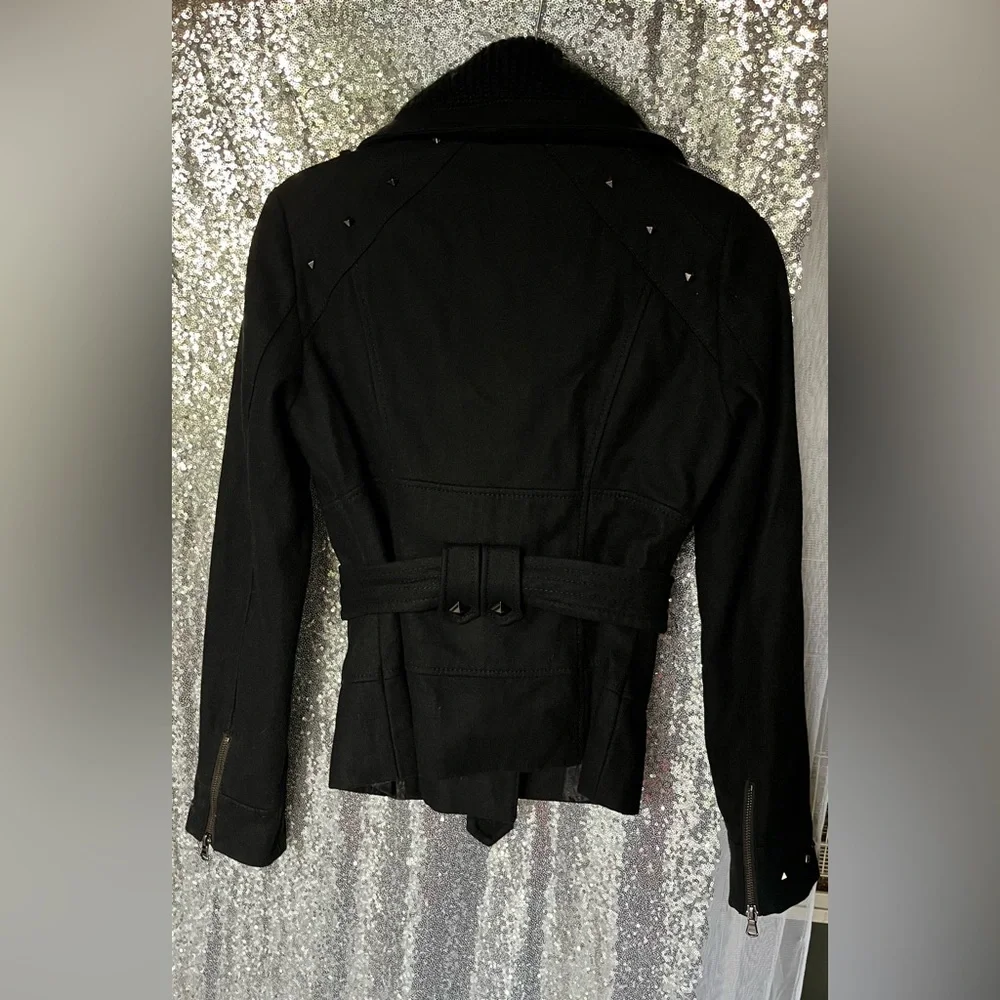 Guess Black Double-Breasted Trench Coat - Picture 4 of 6